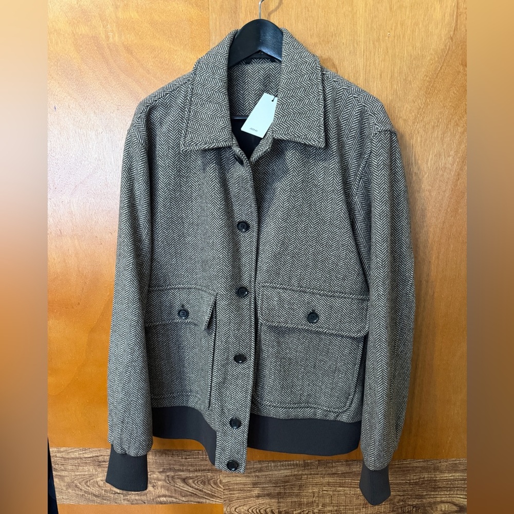 Jason Wu Men's Herringbone Wool Jacket - Brown and Black